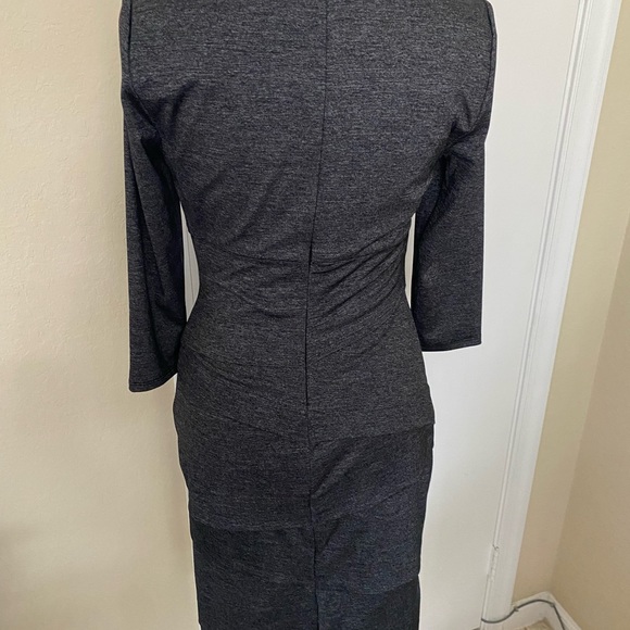 White House Black Market Charcoal Gray Dress Size 4 - Picture 6 of 15